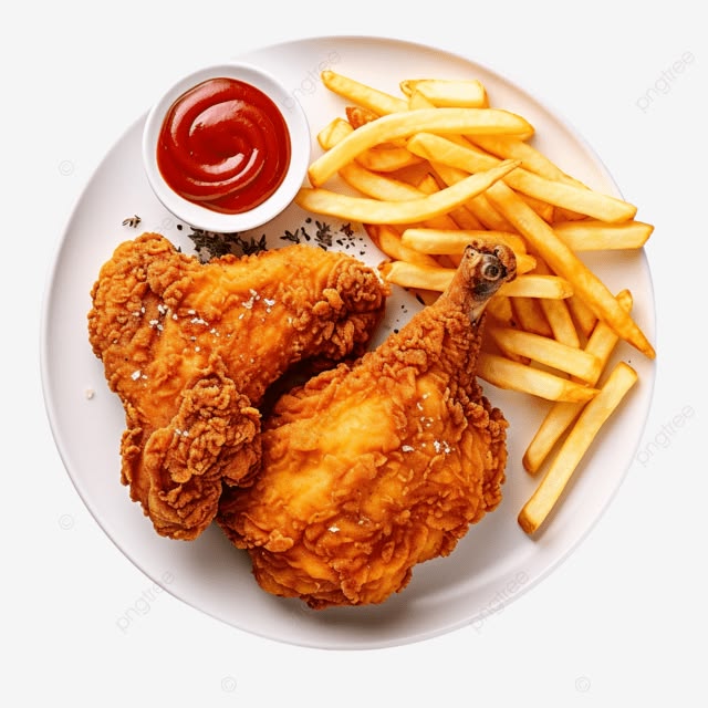 Chicken Golden Fried with French Fry