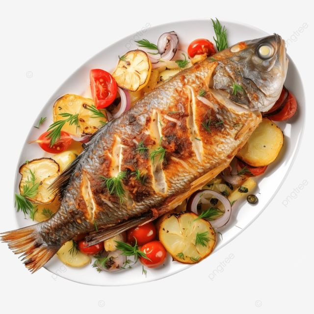 Boiled Fish With Boiled Vegetables